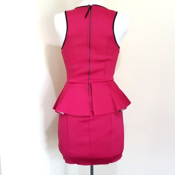 GUESS Los Angeles Hot Pink Peplum Bodycon Dress – Size 2 - Picture 8 of 13